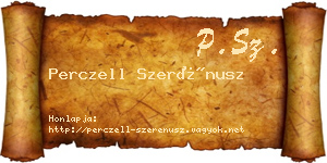 Perczell Szerénusz névjegykártya
